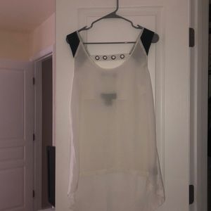 White and leather black straps